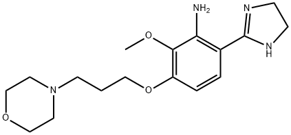 6-(4,5-dihydro-1H-imidazol-2-yl)-2-methoxy-3-[3-(morpholin-4-yl)propoxy]aniline 化学構造式