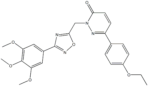 6-(4-ethoxyphenyl)-2-[[3-(3,4,5-trimethoxyphenyl)-1,2,4-oxadiazol-5-yl]methyl]pyridazin-3-one 结构式