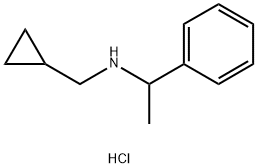 N-(cyclopropylmethyl)-1-phenylethanamine hydrochloride Struktur