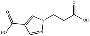 1-(2-羧乙基)-1H-吡唑-4-羧酸 结构式