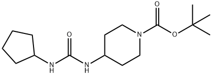 tert-Butyl 4-(3-cyclopentylureido)piperidine-1-carboxylate Structure