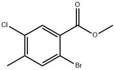 2-Bromo-5-chloro-4-methyl-benzoic acid methyl ester Struktur
