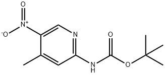 (4-Methyl-5-nitro-pyridin-2-yl)-carbamic acid tert-butyl ester,1062134-46-6,结构式