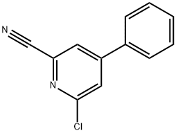 6-chloro-4-phenyl-pyridine-2-carbonitrile Structure
