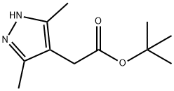 (3,5-dimethyl-1H-pyrazol-4-yl)-acetic acid tert-butyl ester 化学構造式