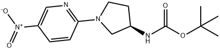 (R)-tert-Butyl 1-(5-nitropyridine-2-yl)pyrrolidine-3-ylcarbamate Struktur
