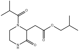 2-methylpropyl 2-[1-(2-methylpropanoyl)-3-oxopiperazin-2-yl]acetate 结构式