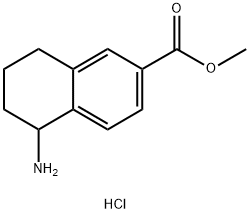 METHYL 5-AMINO-5,6,7,8-TETRAHYDRONAPHTHALENE-2-CARBOXYLATE HYDROCHLORIDE 结构式