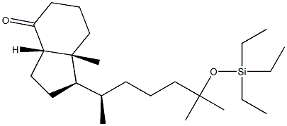 (1R,3aS,7aR)-7a-methyl-1-[(2R)-6-methyl-6-triethylsilyloxyheptan-2-yl]-2,3,3a,5,6,7-hexahydro-1H-inden-4-one Struktur