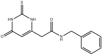 N-苄基-2-(6-羟基-2-巯基嘧啶-4-基)乙酰胺 结构式