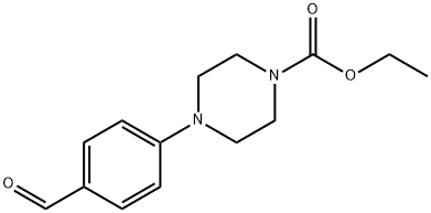 4-(4-Formyl-phenyl)-piperazine-1-carboxylic acid ethyl ester 化学構造式