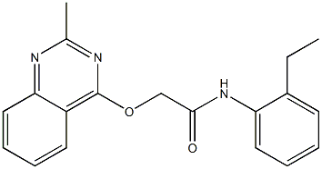 N-(2-ethylphenyl)-2-(2-methylquinazolin-4-yl)oxyacetamide Structure