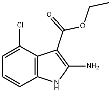 ETHYL 2-AMINO-4-CHLORO-1H-INDOLE-3-CARBOXYLATE Struktur