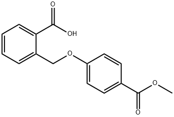 2-[(4-methoxycarbonylphenoxy)methyl]benzoic acid Struktur