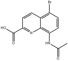 8-Acetylamino-5-bromo-quinoline-2-carboxylic acid 结构式