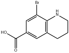 8-溴-1,2,3,4-四氢喹啉-6-羧酸 结构式