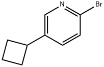 2-bromo-5-cyclobutylpyridine 化学構造式