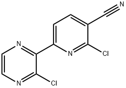 2-chloro-6-(3-chloropyrazin-2-yl)pyridine-3-carbonitrile Structure
