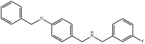 {[4-(benzyloxy)phenyl]methyl}[(3-fluorophenyl)methyl]amine Structure