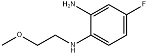 4-フルオロ-N1-(2-メトキシエチル)ベンゼン-1,2-ジアミン 化学構造式