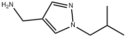 (1-イソブチル-1H-ピラゾール-4-イル)メチルアミン 化学構造式