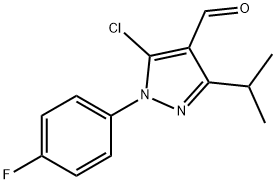 5-chloro-1-(4-fluorophenyl)-3-(propan-2-yl)-1H-pyrazole-4-carbaldehyde Structure