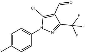 5-chloro-3-(trifluoromethyl)-1-p-tolyl-1H-pyrazole-4-carbaldehyde Struktur