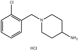 1-(2-chlorobenzyl)piperidin-4-amine hydrochloride 化学構造式