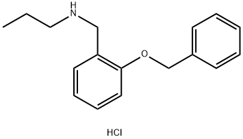 {[2-(benzyloxy)phenyl]methyl}(propyl)amine hydrochloride Structure