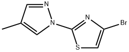 4-bromo-2-(4-methylpyrazol-1-yl)-1,3-thiazole Struktur