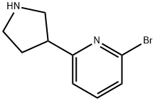 2-bromo-6-pyrrolidin-3-ylpyridine Struktur
