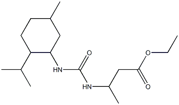 3-[3-(2-ISOPROPYL-5-METHYL-CYCLOHEXYL)UREIDO]BUTYRIC ACID ETHYL ESTER Structure