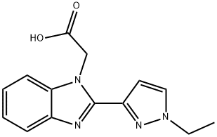 [2-(1-Ethyl-1H-pyrazol-3-yl)-1H-benzimidazol-1-yl]acetic acid Struktur