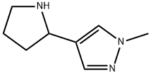 1-methyl-4-pyrrolidin-2-yl-1H-pyrazole Struktur