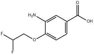 3-Amino-4-(2,2-difluoroethoxy)benzoic acid 结构式