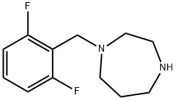1-[(2,6-ジフルオロフェニル)メチル]-1,4-ジアゼパン 化学構造式