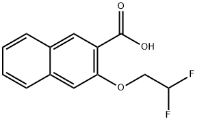 3-(2,2-Difluoroethoxy)naphthalene-2-carboxylic acid Struktur