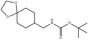 N-BOC-1,4-DIOXASPIRO[4,5]DECANE-8-METHANAMINE Struktur