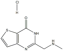 2-[(methylamino)methyl]thieno[3,2-d]pyrimidin-4(3H)-one hydrochloride 化学構造式
