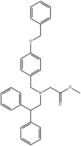 methyl 2-({[4-(benzyloxy)phenyl]methyl}(2,2-diphenylethyl)amino)acetate, 1186194-54-6, 结构式