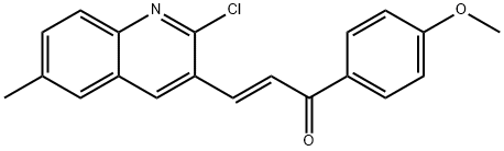 (E)-3-(2-chloro-6-methylquinolin-3-yl)-1-(4-methoxyphenyl)prop-2-en-1-one Struktur