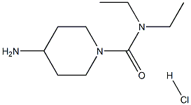 4-アミノ-N,N-ジエチルピペリジン-1-カルボキシアミド塩酸塩 化学構造式