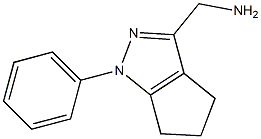 (1-Phenyl-1H,4H,5H,6H-cyclopenta[c]pyrazol-3-yl)methanamine 结构式