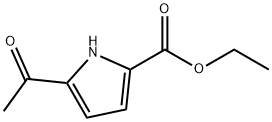 5-Acetyl-1H-pyrrole-2-carboxylic acid ethyl ester 化学構造式