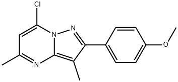 7-Chloro-2-(4-methoxy-phenyl)-3,5-dimethyl-pyrazolo[1,5-a]pyrimidine,1203128-58-8,结构式