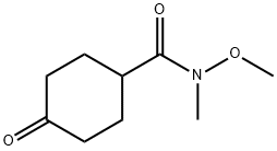 N-METHOXY-N-METHYL-4-OXOCYCLOHEXANECARBOXAMIDE 化学構造式