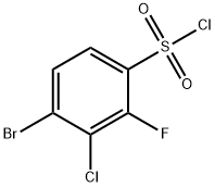 4-溴-3-氯-2-氟苯-1-磺酰氯 结构式