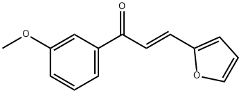 (2E)-3-(フラン-2-イル)-1-(3-メトキシフェニル)プロプ-2-エン-1-オン 化学構造式