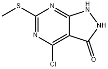 4-氯-6-(甲硫基)-1,2-二氢-3H-吡唑[3,4-D]嘧啶-3-酮,1211528-07-2,结构式