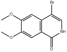 4-溴-6,7-二甲氧基异喹啉-1(2H)-酮, 1211580-83-4, 结构式